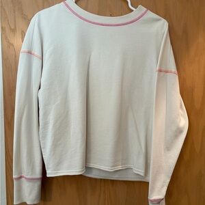 Maurices Cream Top with Pink Accents